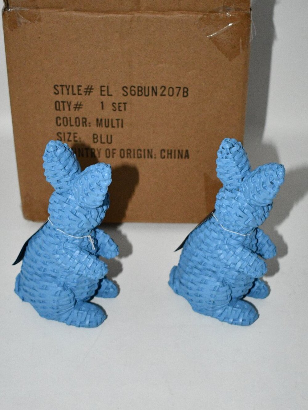 Southern Living Easter Collection Resin Bunny Tabletop Decor, Set of 2 BLUE #EL-